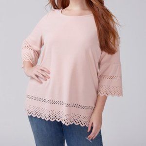 Lane Bryant Tops - Lane Bryant 3/4 Pink Sleeve size 18/20 Lane Bryant Tops - Lane Bryant 3/4 Pink Sleeve size 18/20